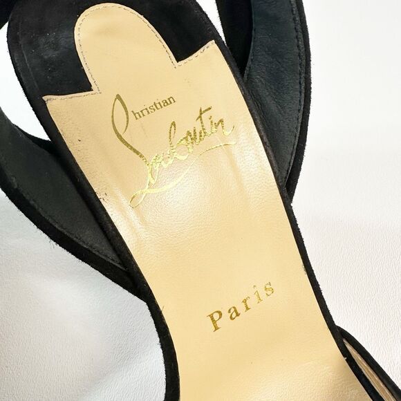 Christian Louboutin Black Heels with Red Soles - Picture 9 of 16